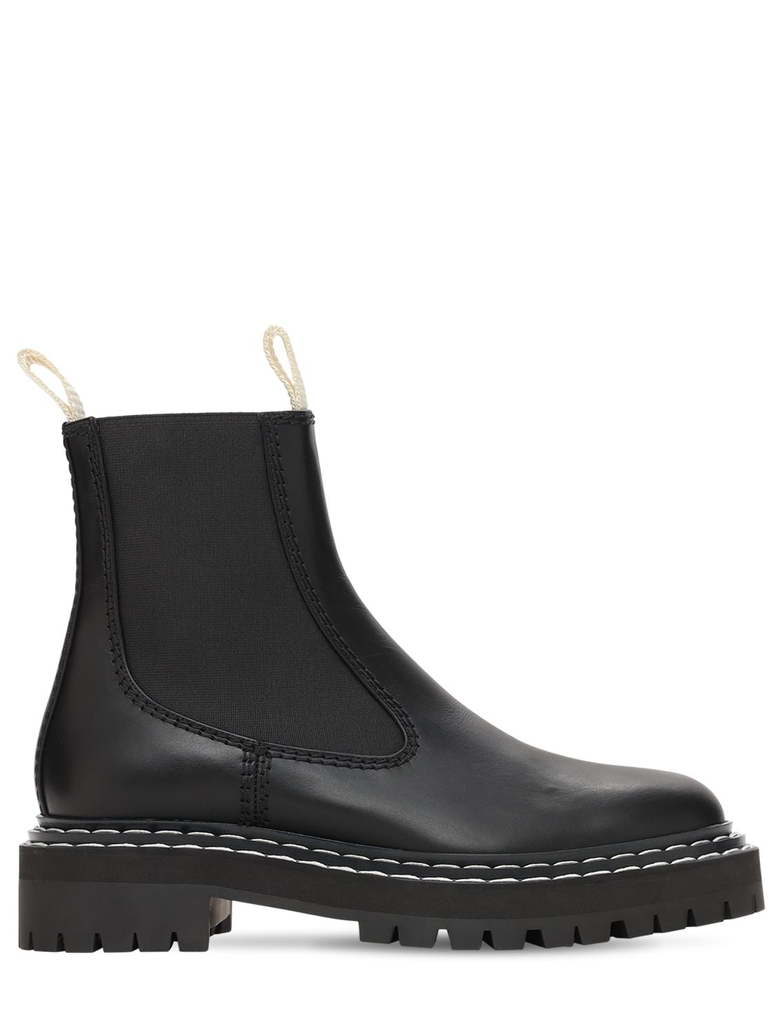 Proenza Schouler Womens Black Lug-sole Leather Chelsea Boots 6 | ModeSens