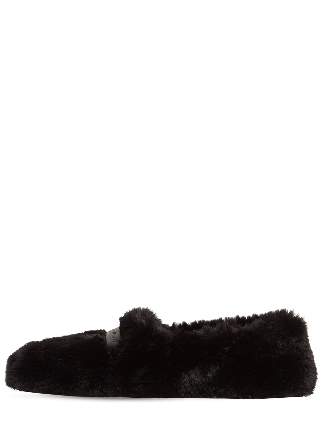 Gianvito Rossi 10mm Faux Shearling Loafers In Black