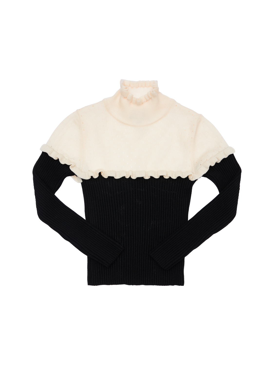 Rollkragenpullover Aus Wollstrick