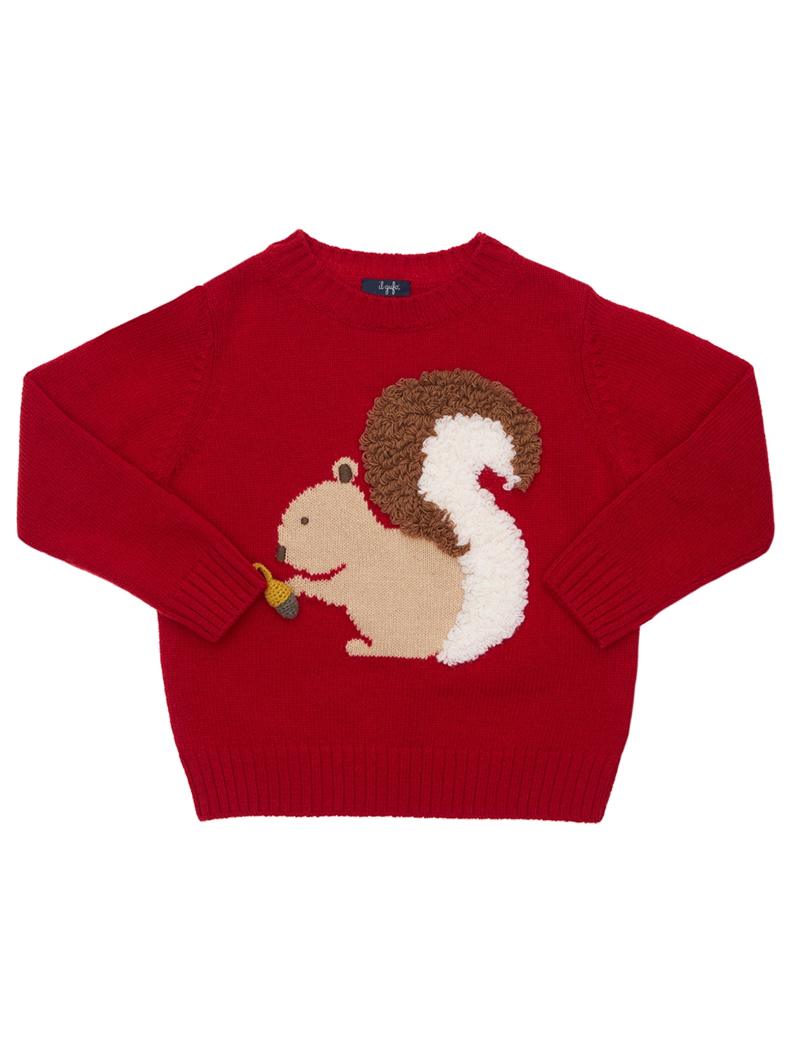Il Gufo intarsia-knit cardigan - Red