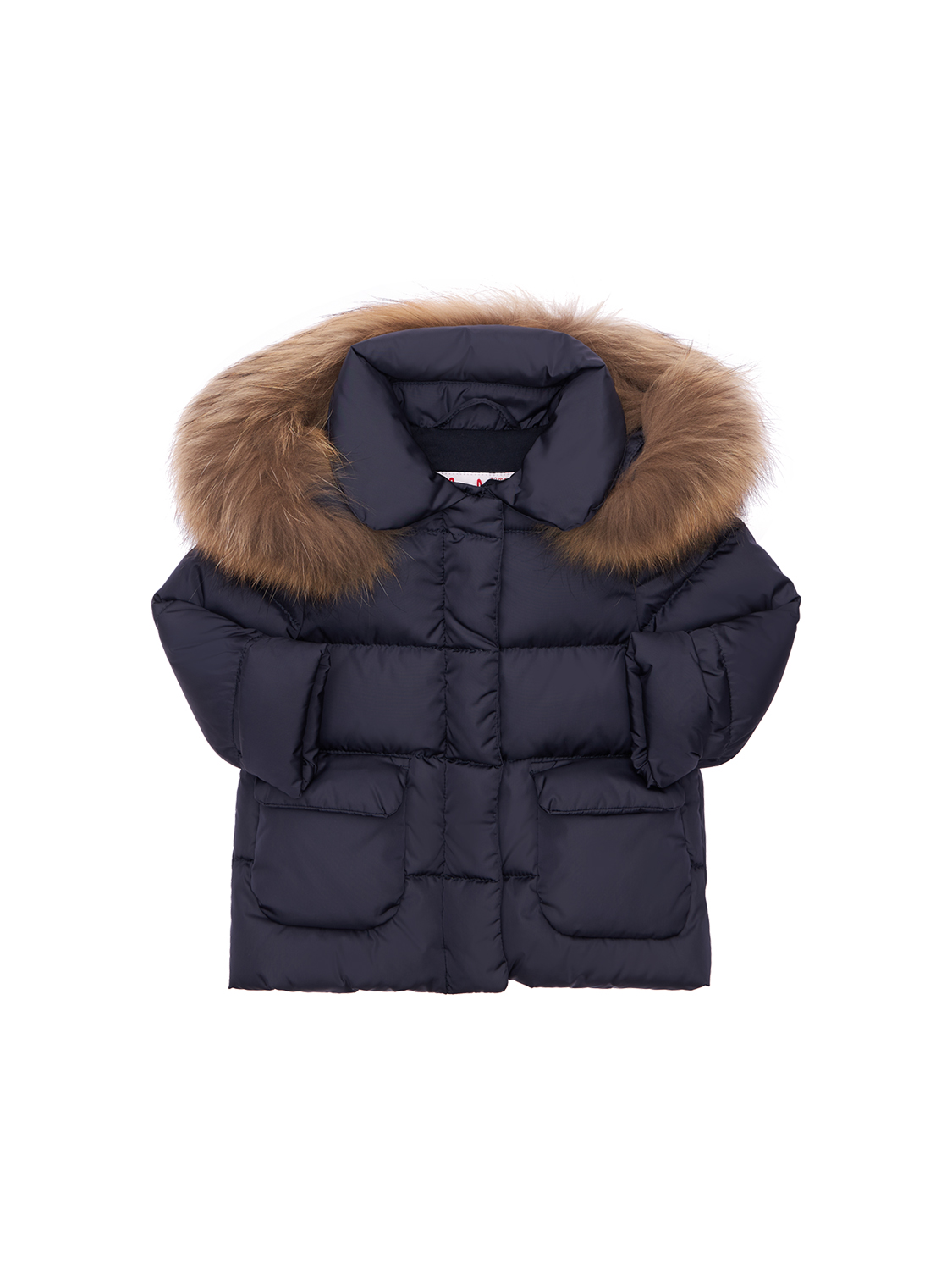 Daunenmantel Aus Nylon Mit Pelzborte