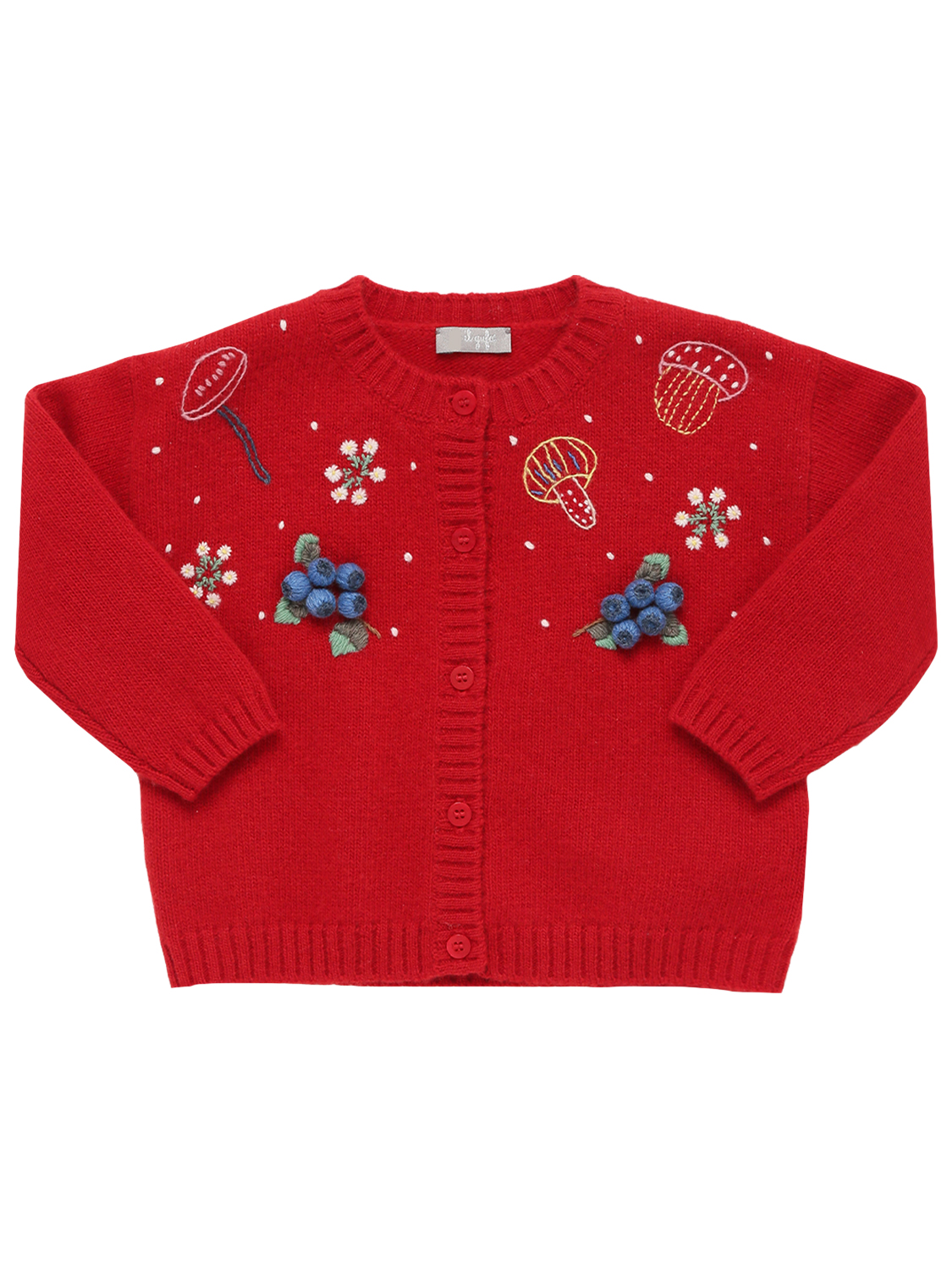Cardigan Aus Schurwollmischstrick