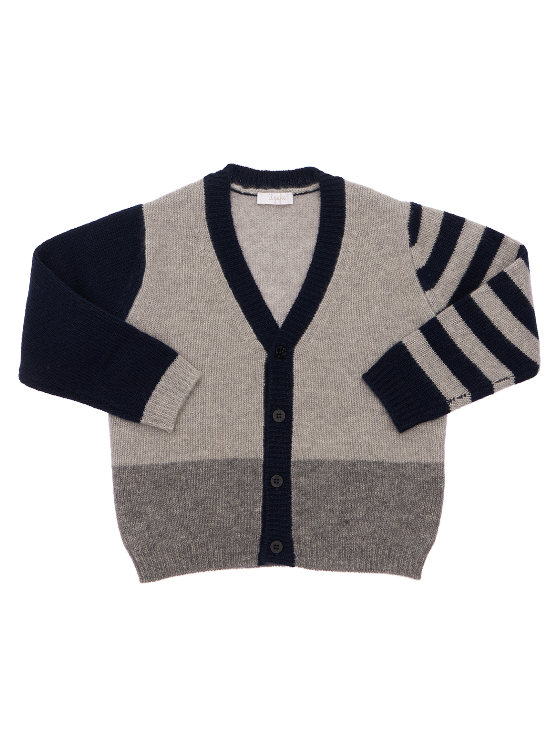 Cardigan Aus Wolle Mit Farbblöcken