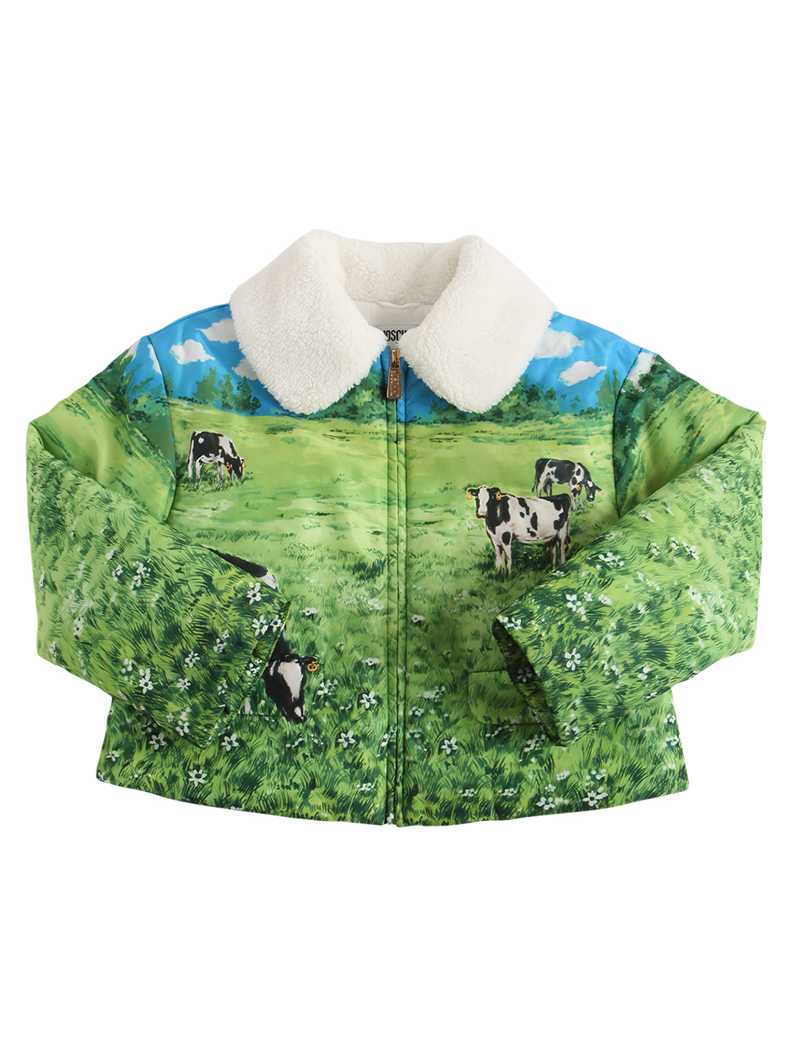 Jacke Aus Nylon Mit Druck Und Reissverschluss