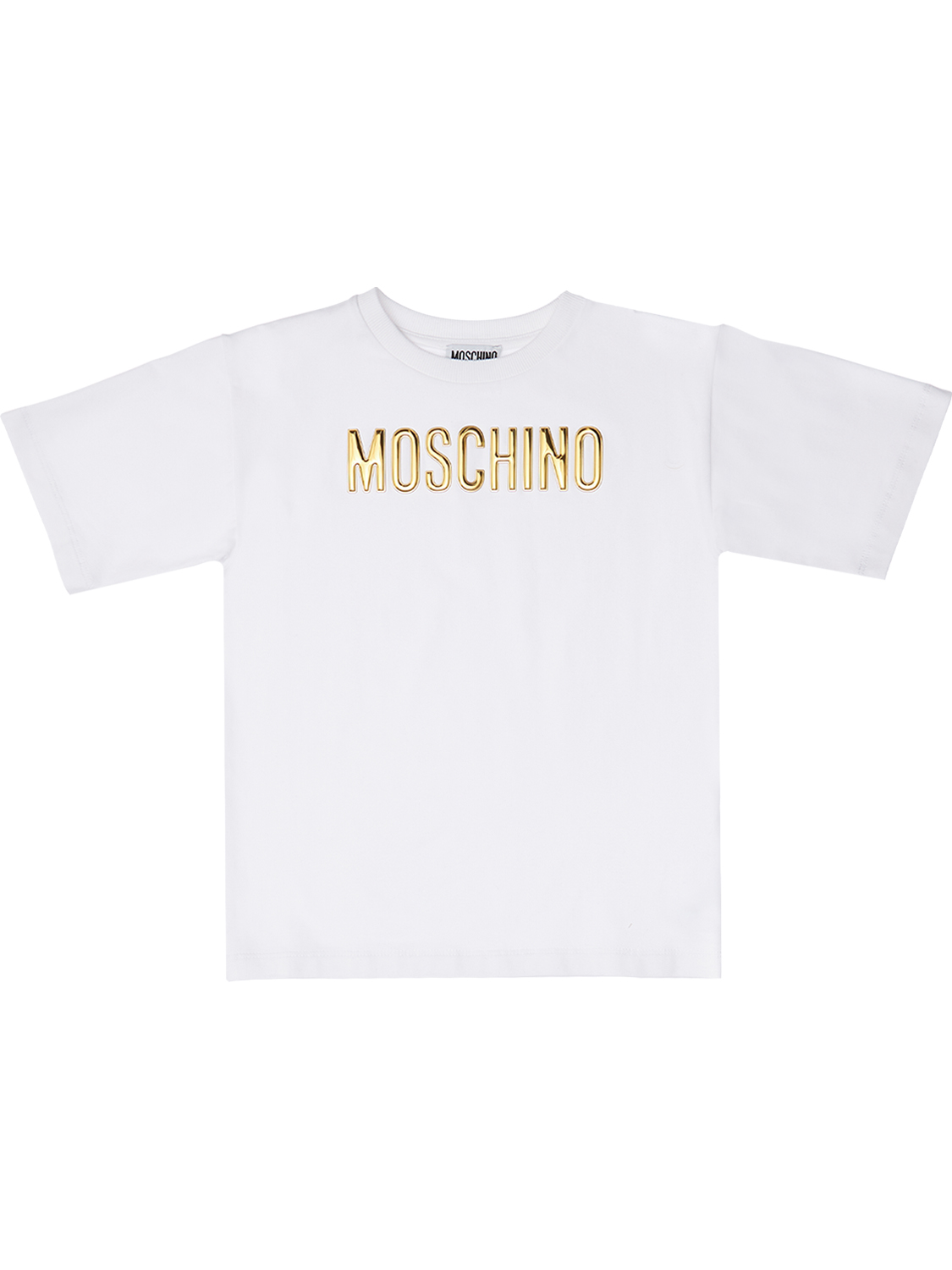 T-shirt Aus Baumwolljersey Mit Geprägtem Logo