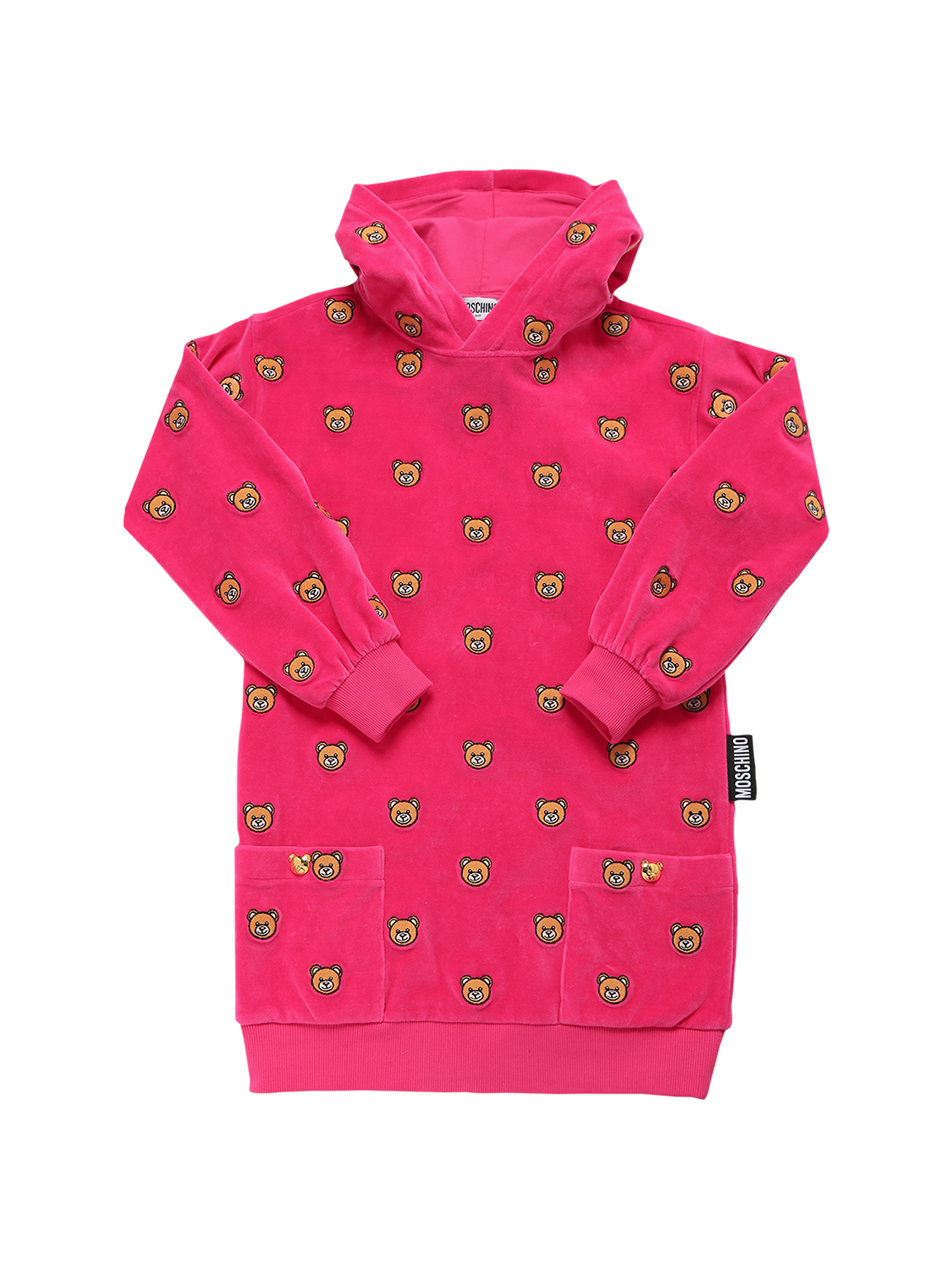 Kleid Aus Chenillefleece Mit Kapuze Und Patch