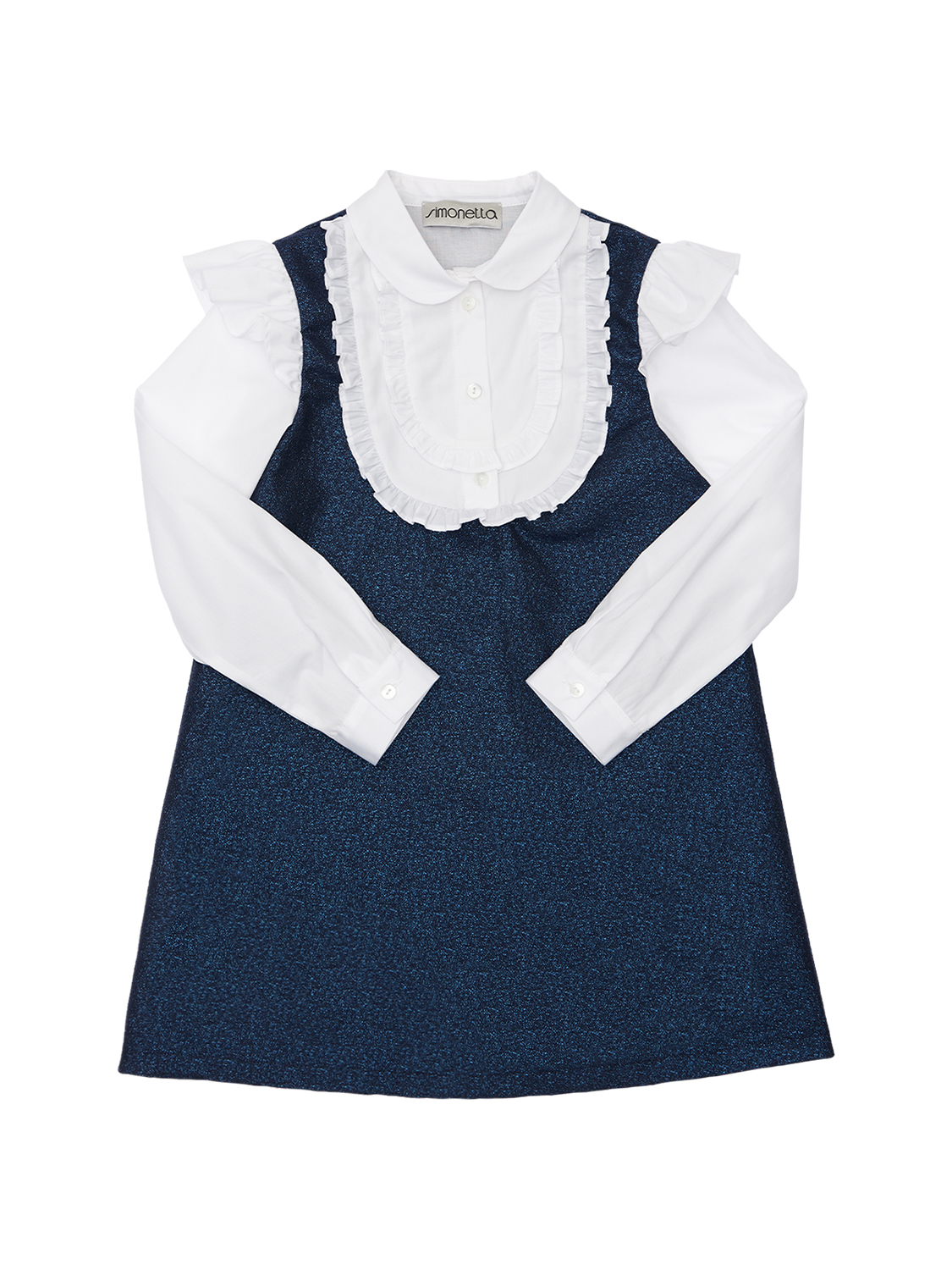 Hemdkleid Aus Lurex/baumwollmischung