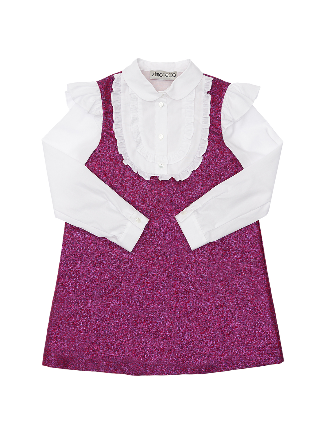 Hemdkleid Aus Lurex/baumwollmischung
