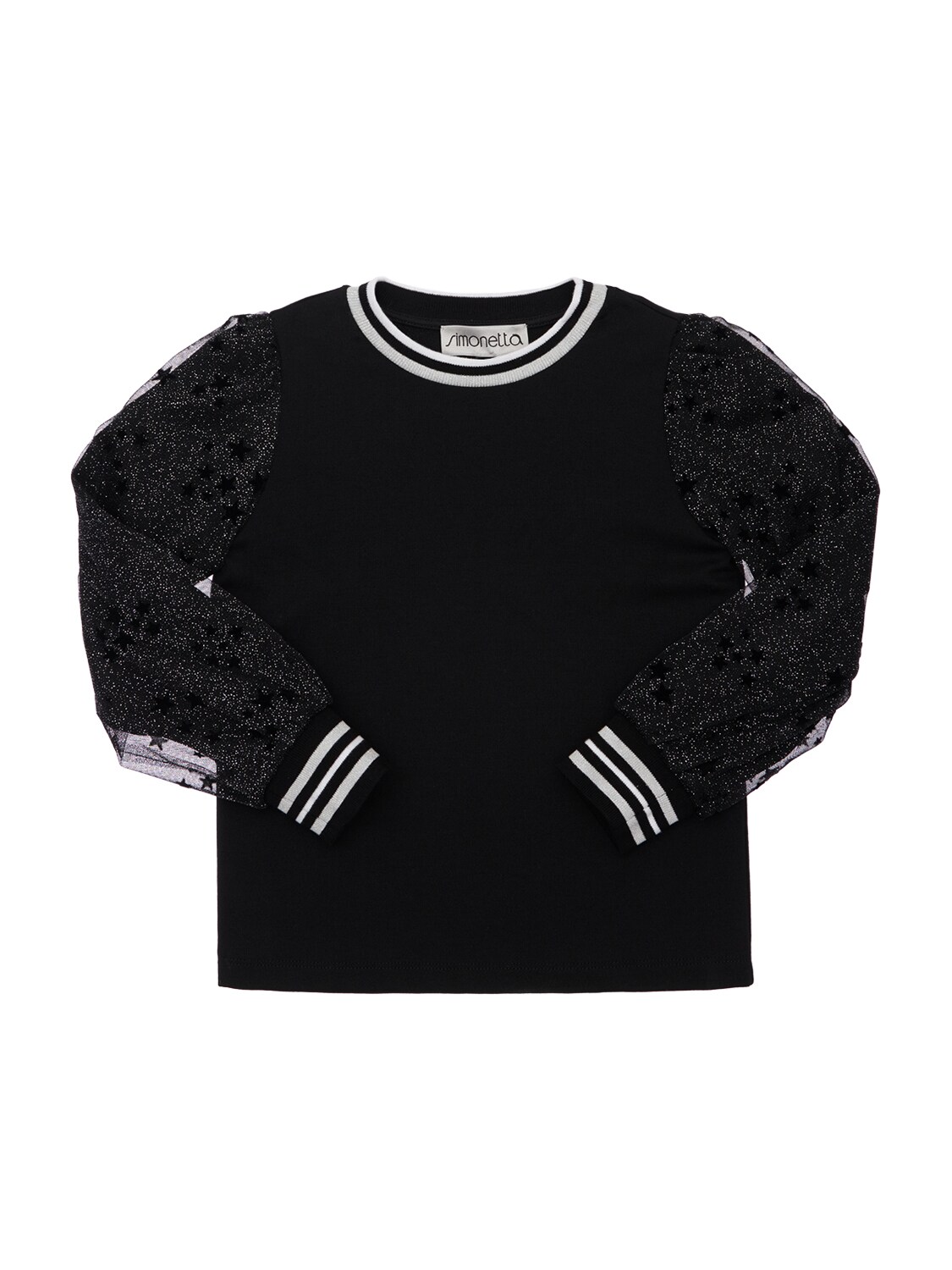 Simonetta Kids' Viscose Blend Sweatshirt In Black