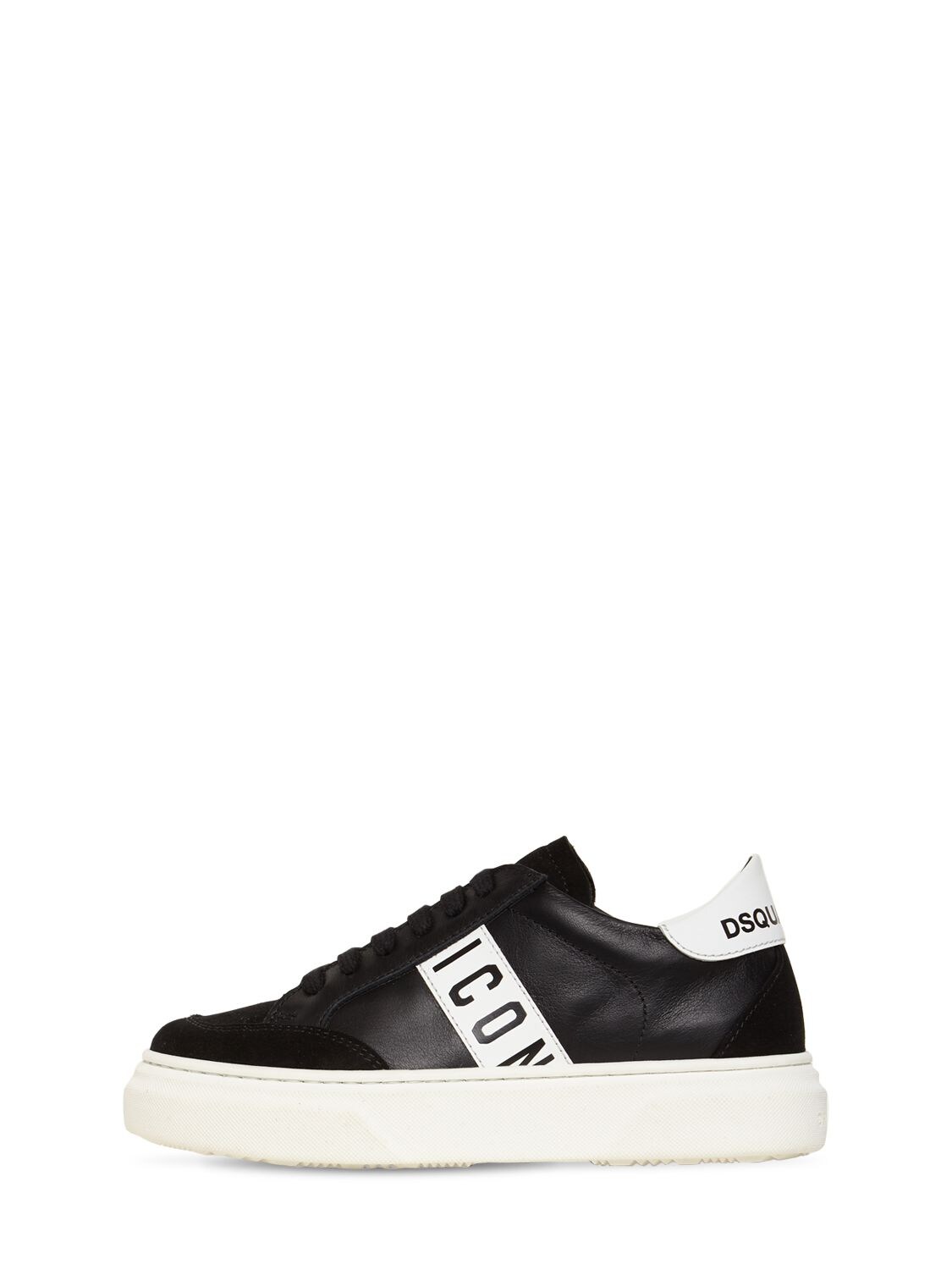 Icon Lace-up Leather & Suede Sneakers