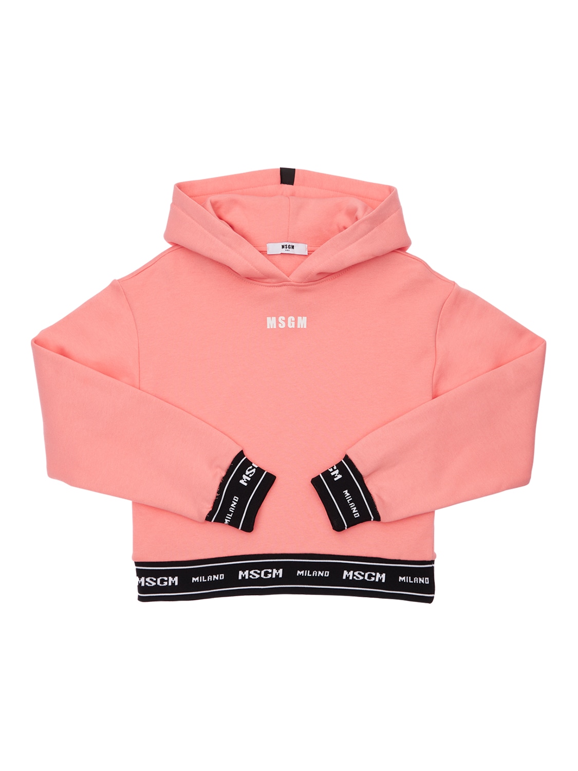 MSGM LOGO COTTON SWEATSHIRT HOODIE,74I93G027-MDC30