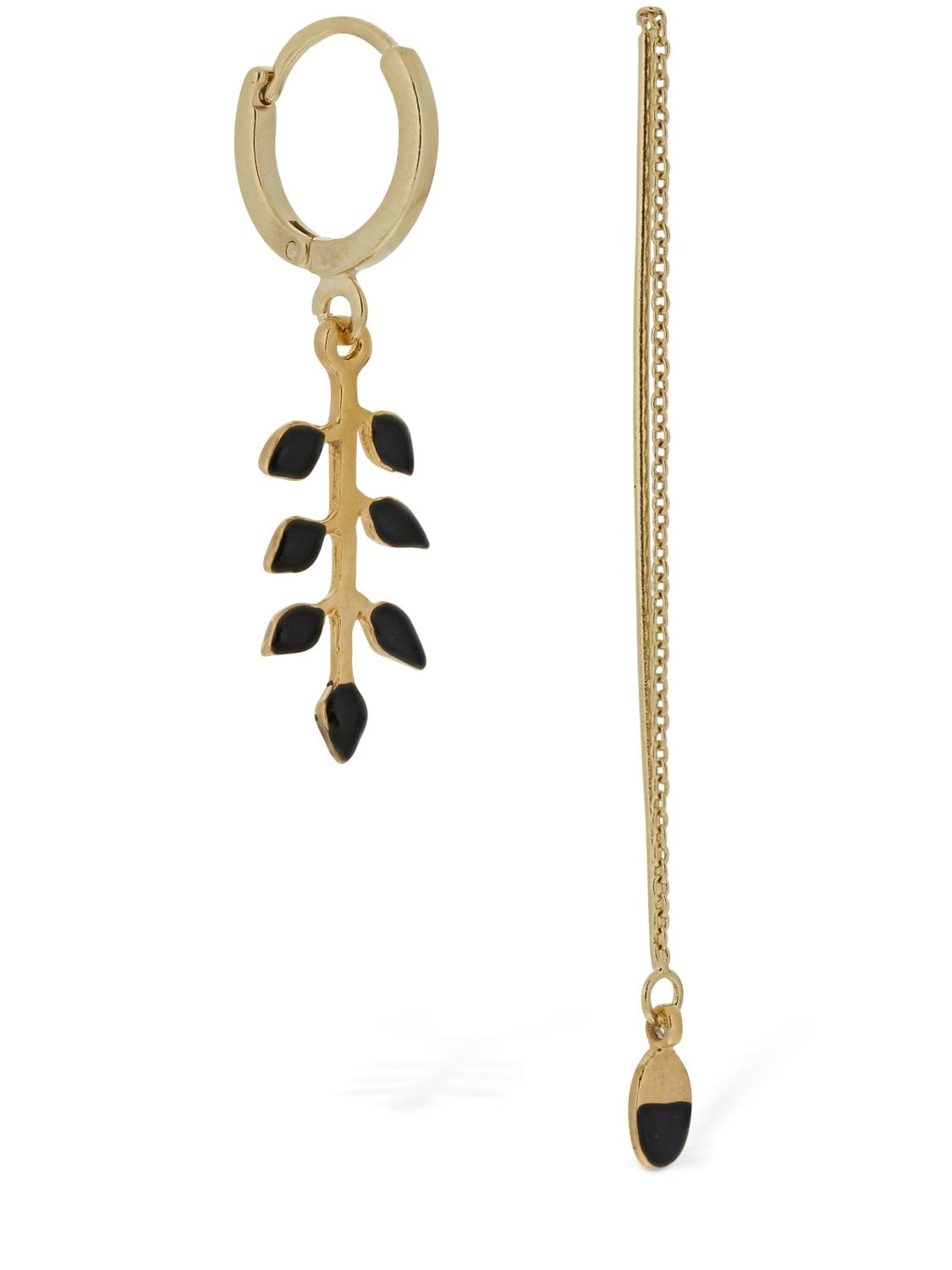 Shop Isabel Marant Casablanca Mismatched Earrings In Gold,black