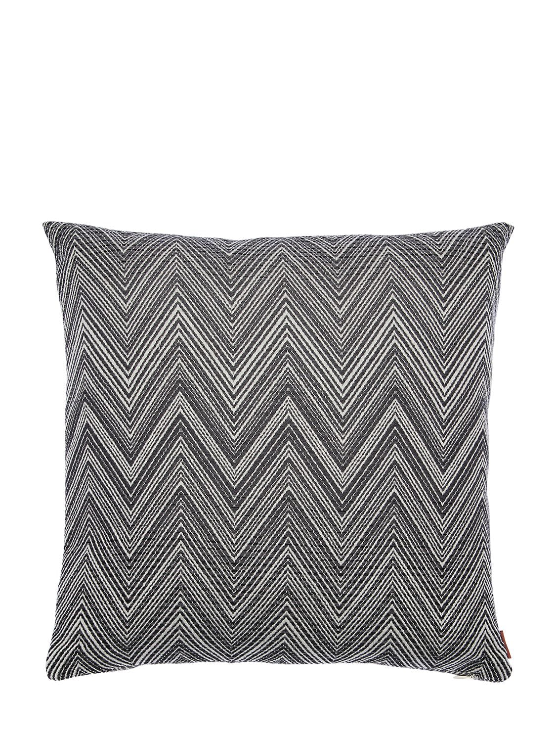 Missoni Timmy Wool Pillow In Black,white