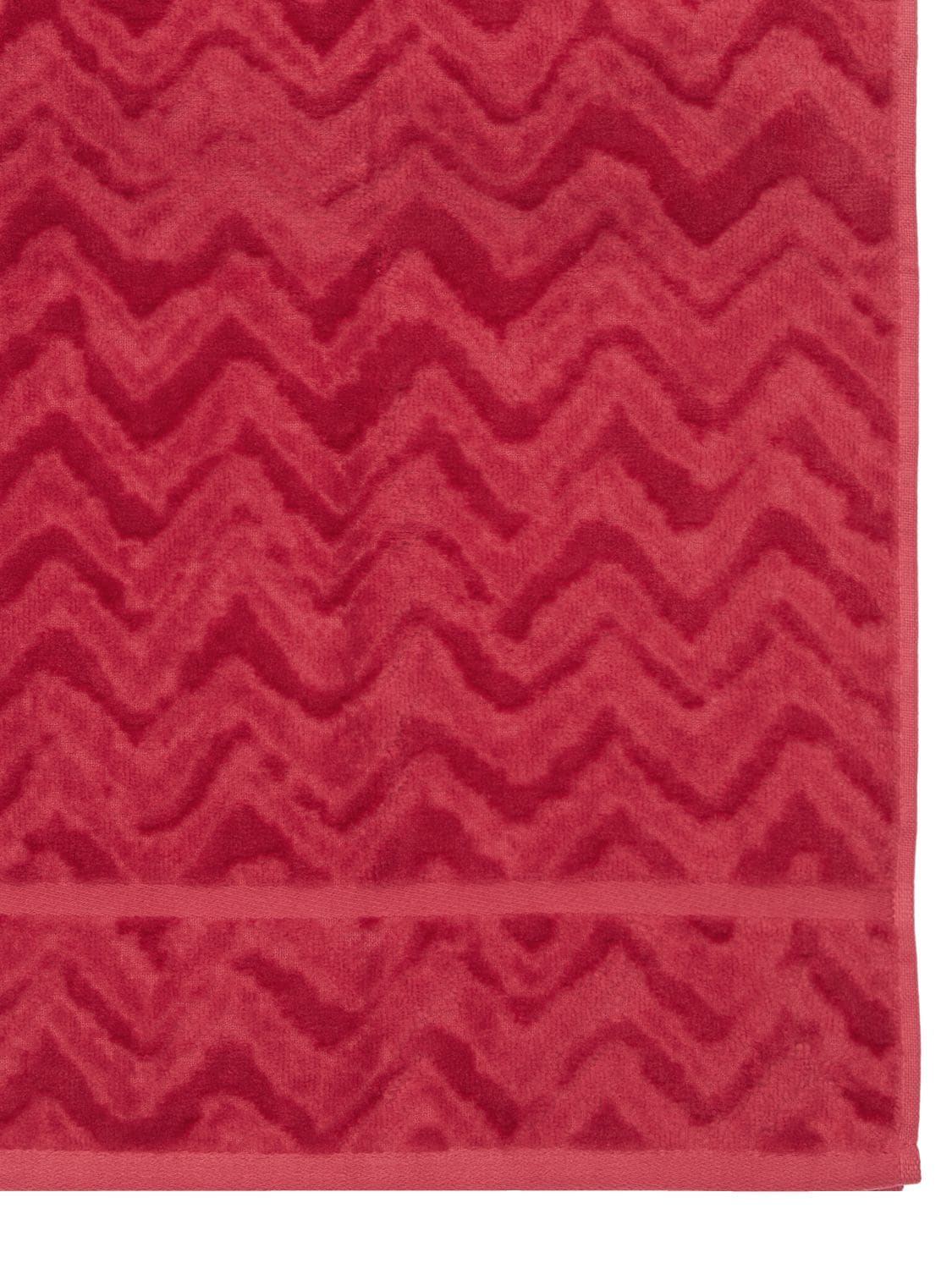 Shop Missoni Home Collection Set Of 2 Rex Cotton Towels In Red