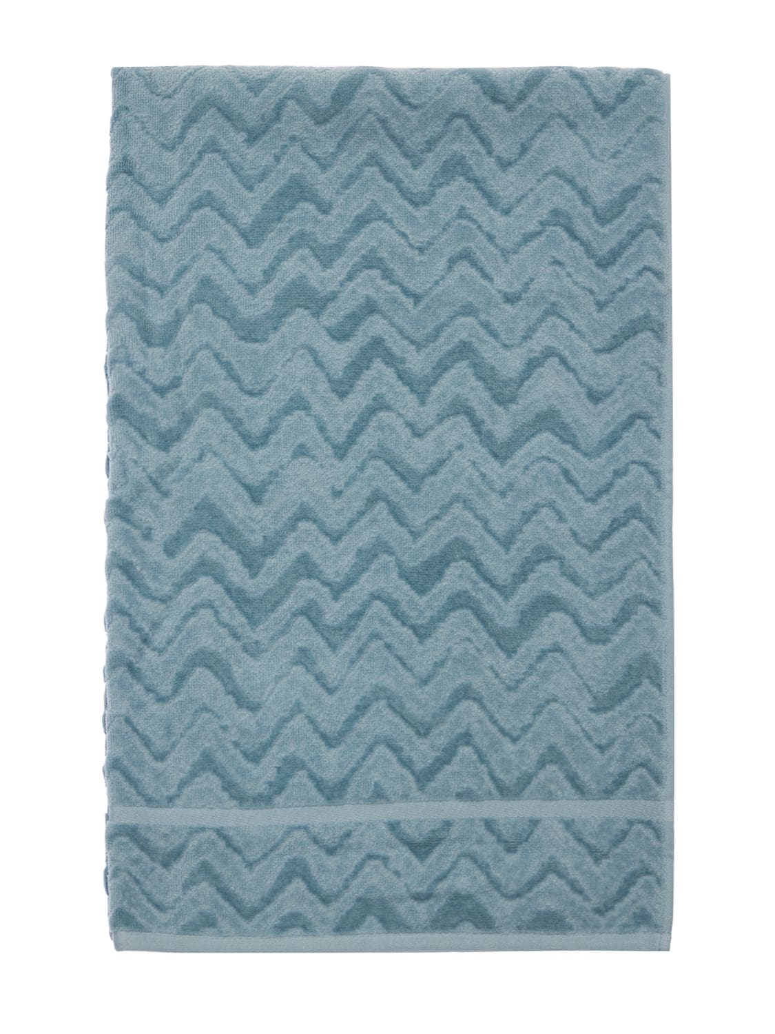 Shop Missoni Home Collection Set Of 2 Rex Cotton Towels In Blue