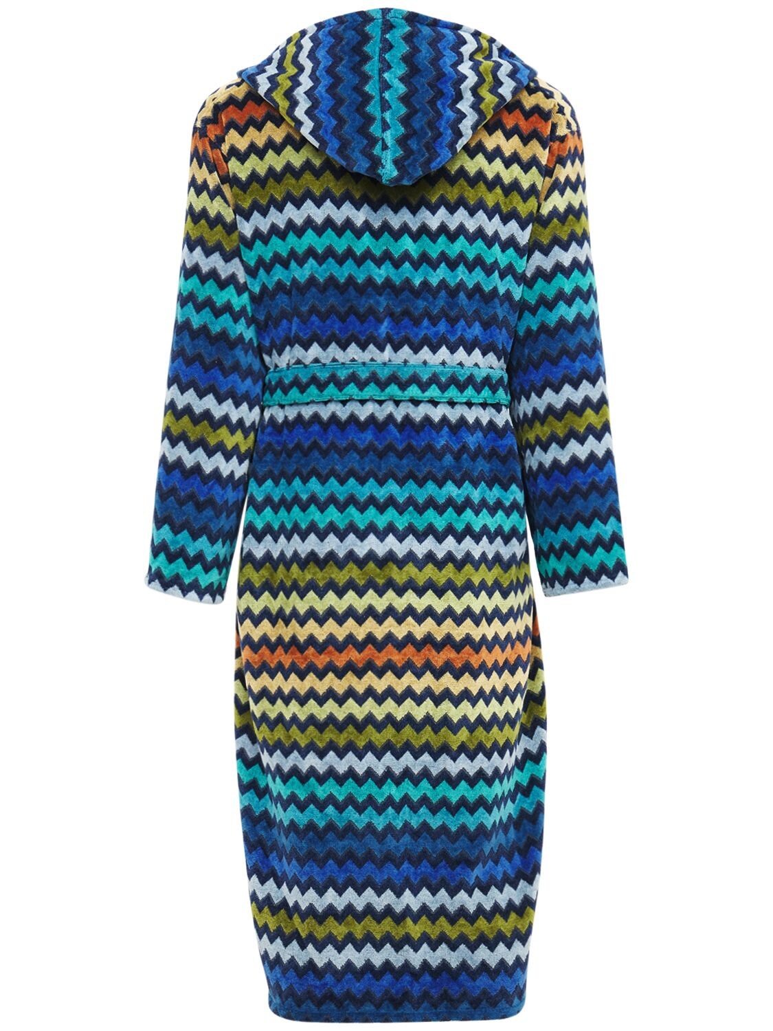 Shop Missoni Home Collection Warner Bathrobe In Blue,green