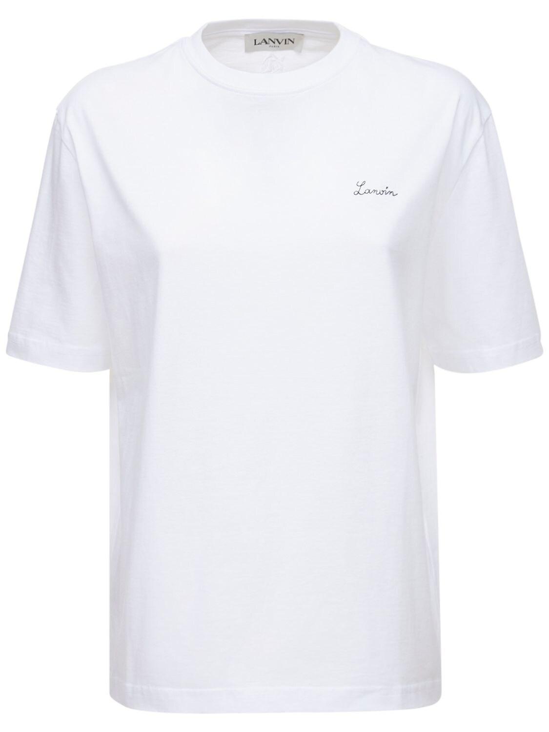 Logo Embroidered Cotton Jersey T-shirt