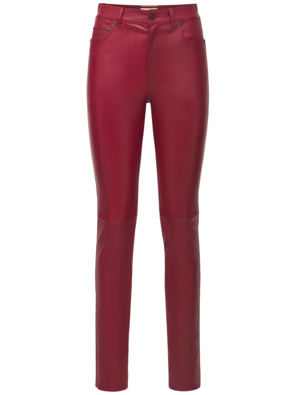 SAINT LAURENT LEATHER SKINNY PANTS,74IA8C005-NJAWOA2