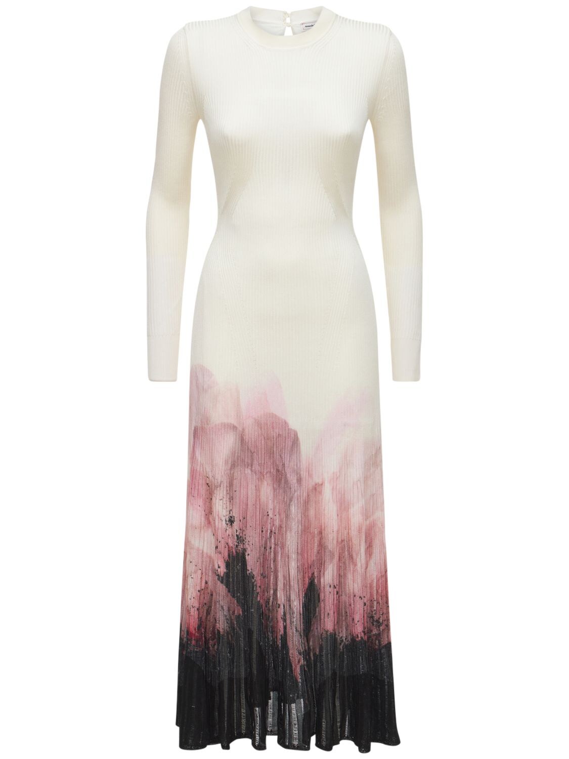 Alexander McQueen Slashed Harness Rib Midi Dress