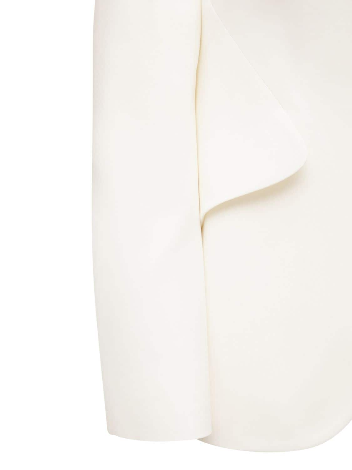 Shop Alexander Mcqueen Viscose Blend Crepe One Button Blazer In Light Ivor