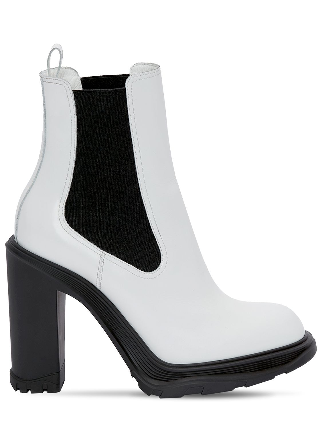 ALEXANDER MCQUEEN 120mm Brushed Leather Ankle Boots