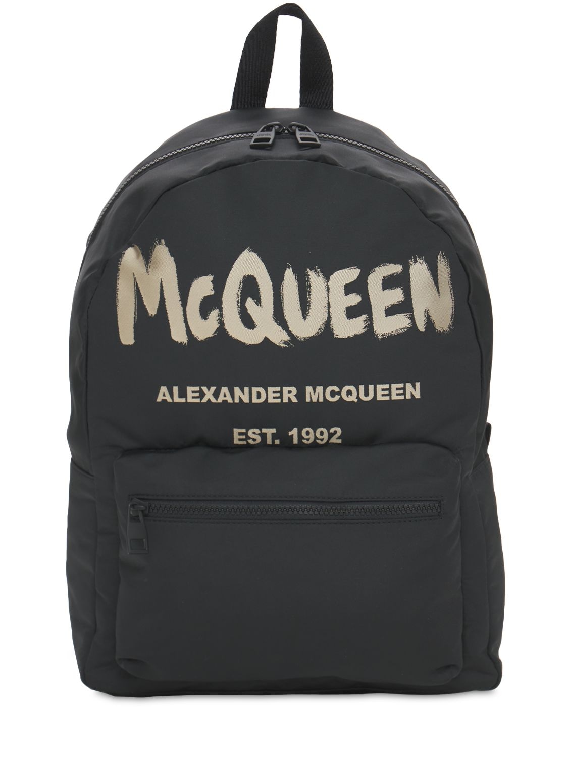 New Mcqueen Graffiti Nylon Backpack