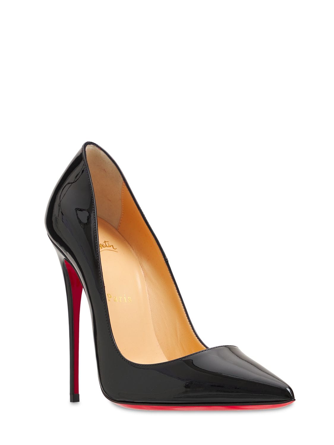 Shop Christian Louboutin 120mm So Kate Patent Leather Pumps In Black