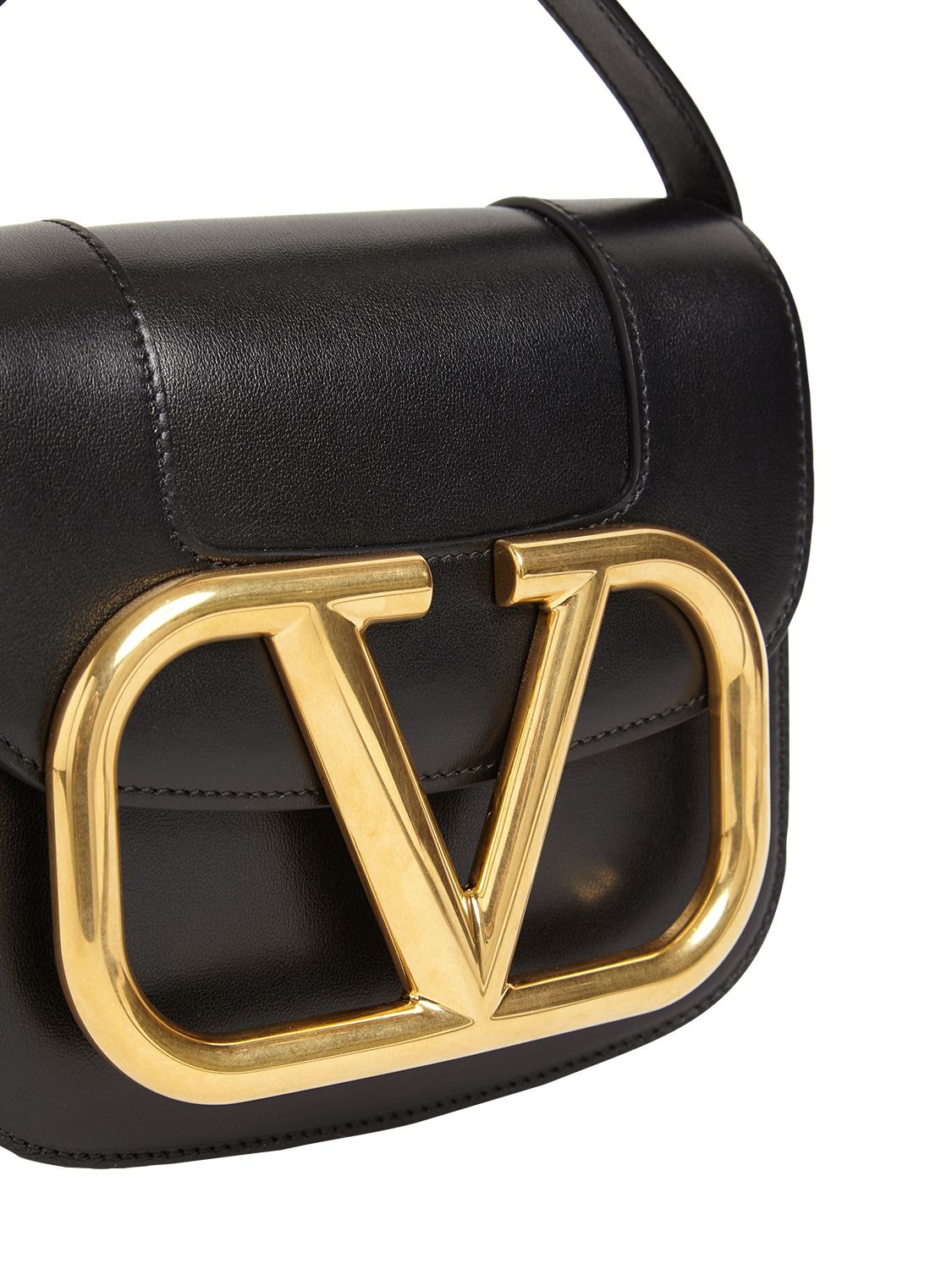 Valentino Garavani Supervee Small Leather Top Handle Bag In Black ...