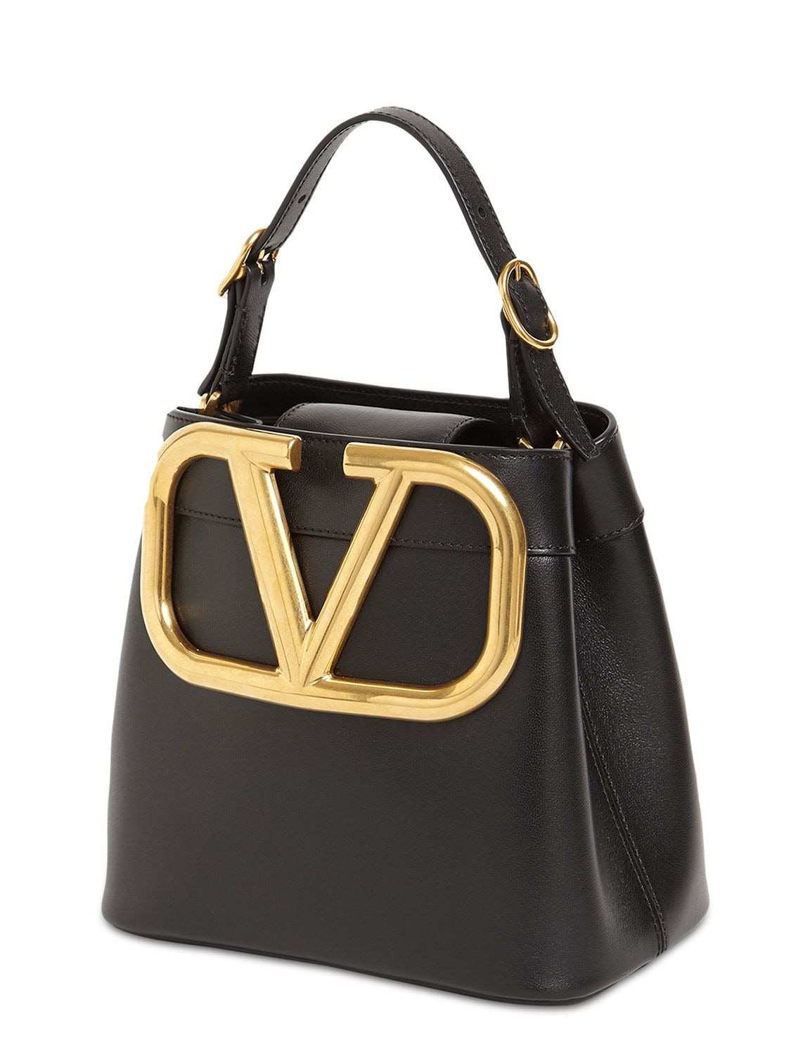 Supervee leather handbag Valentino Garavani Black in Leather