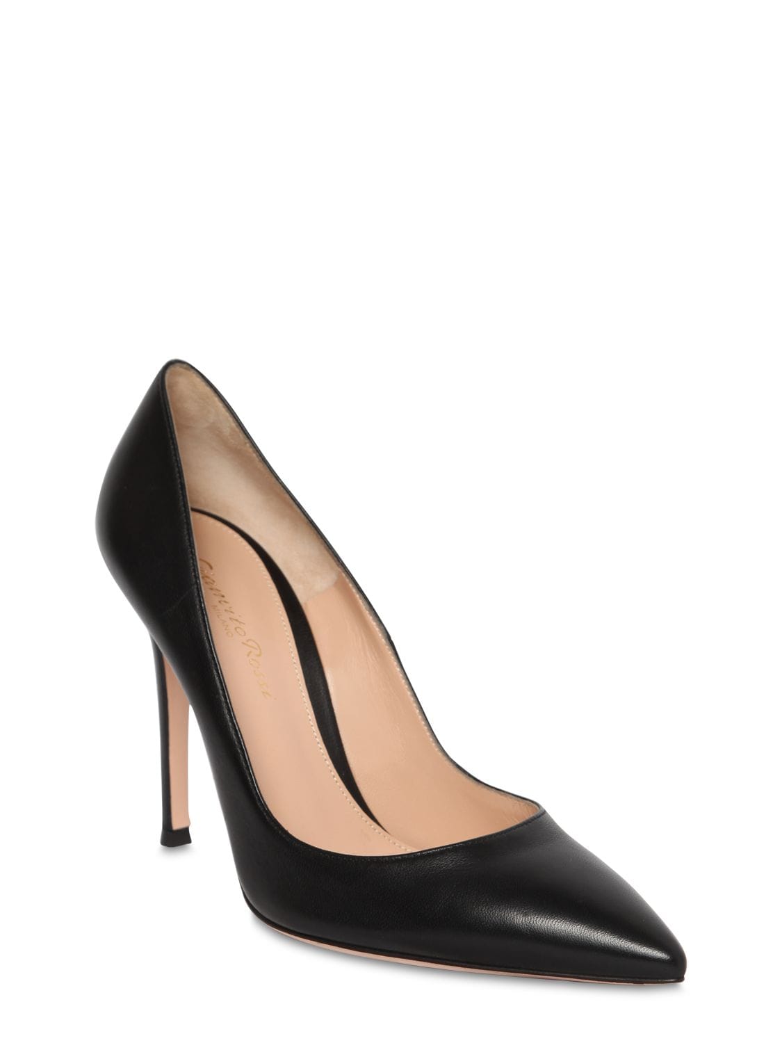 Shop Gianvito Rossi 105mm Gianvito Leather Pumps In Black