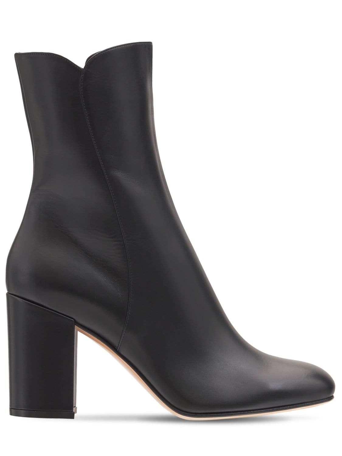 85mm Leather Ankle Boots