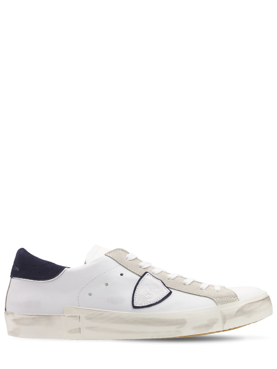 Philippe Model Prsx Veau Broderie Leather Sneakers In White | ModeSens