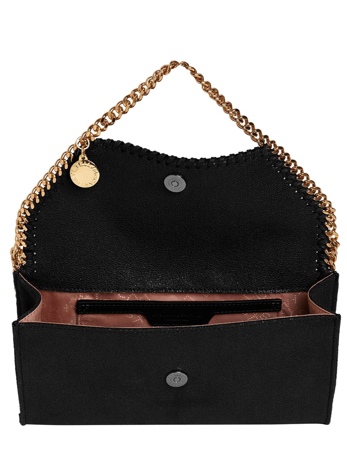 Shop Stella Mccartney Mini Falabella Faux Leather Bag In Black