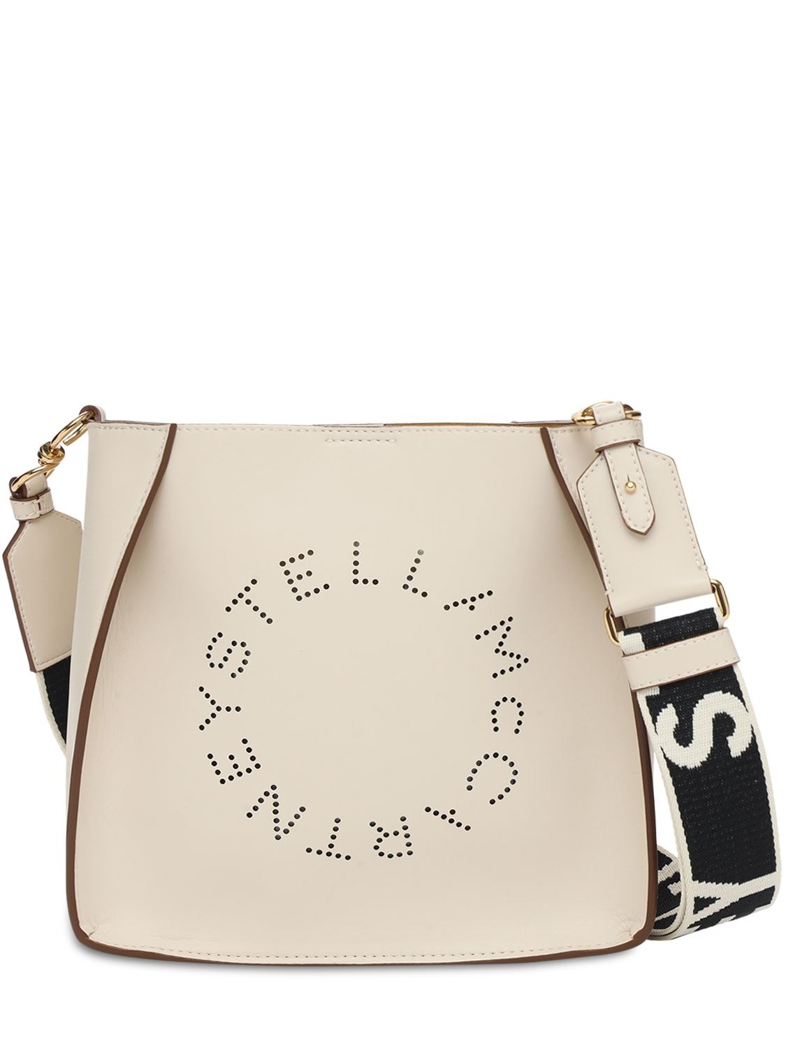 Stella Mccartney Mini Soft Faux Leather Shoulder Bag In Pure White