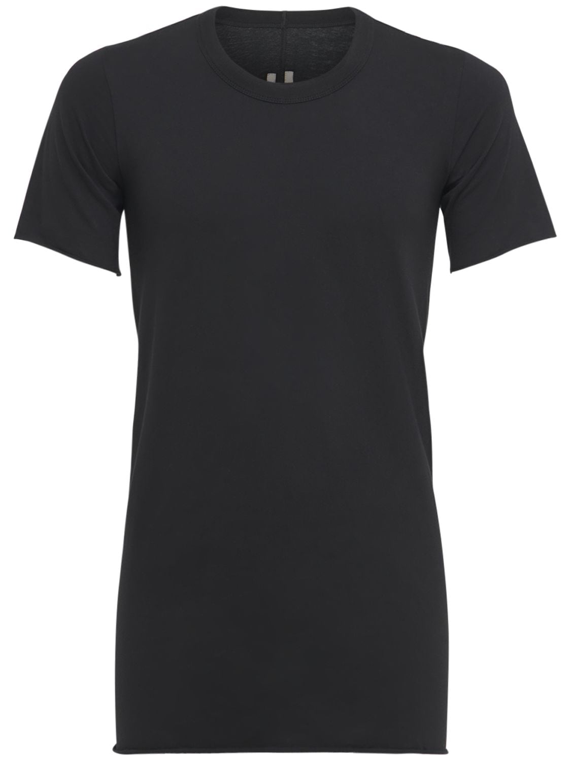 Rick Owens Cotton Jersey T-shirt In 블랙