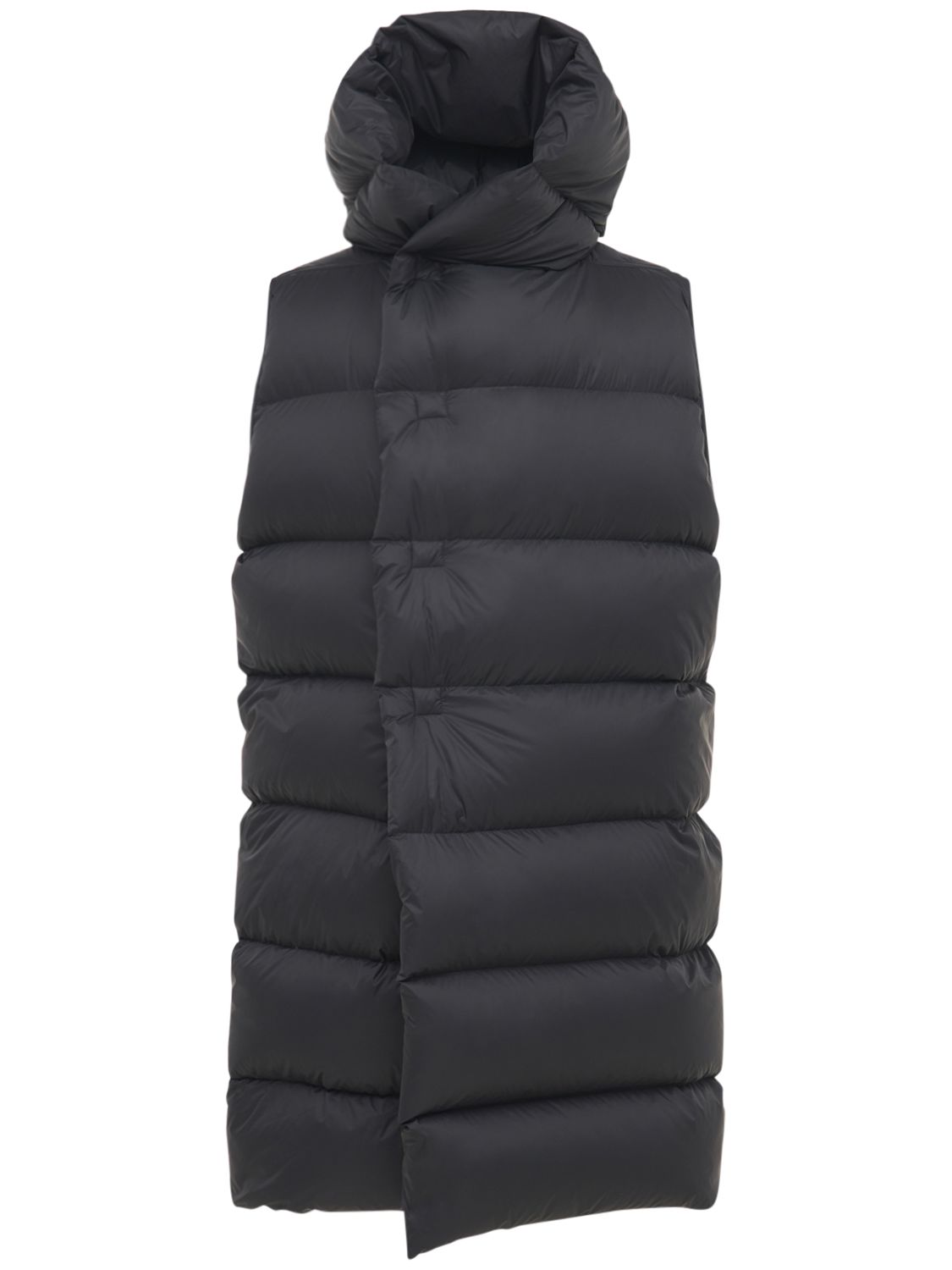 Rick Owens Liner Sleeveless Puffer Jacket In 블랙