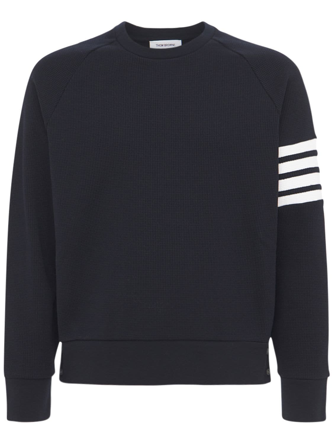 Thom Browne Cotton Jersey Sweatshirt In Navy