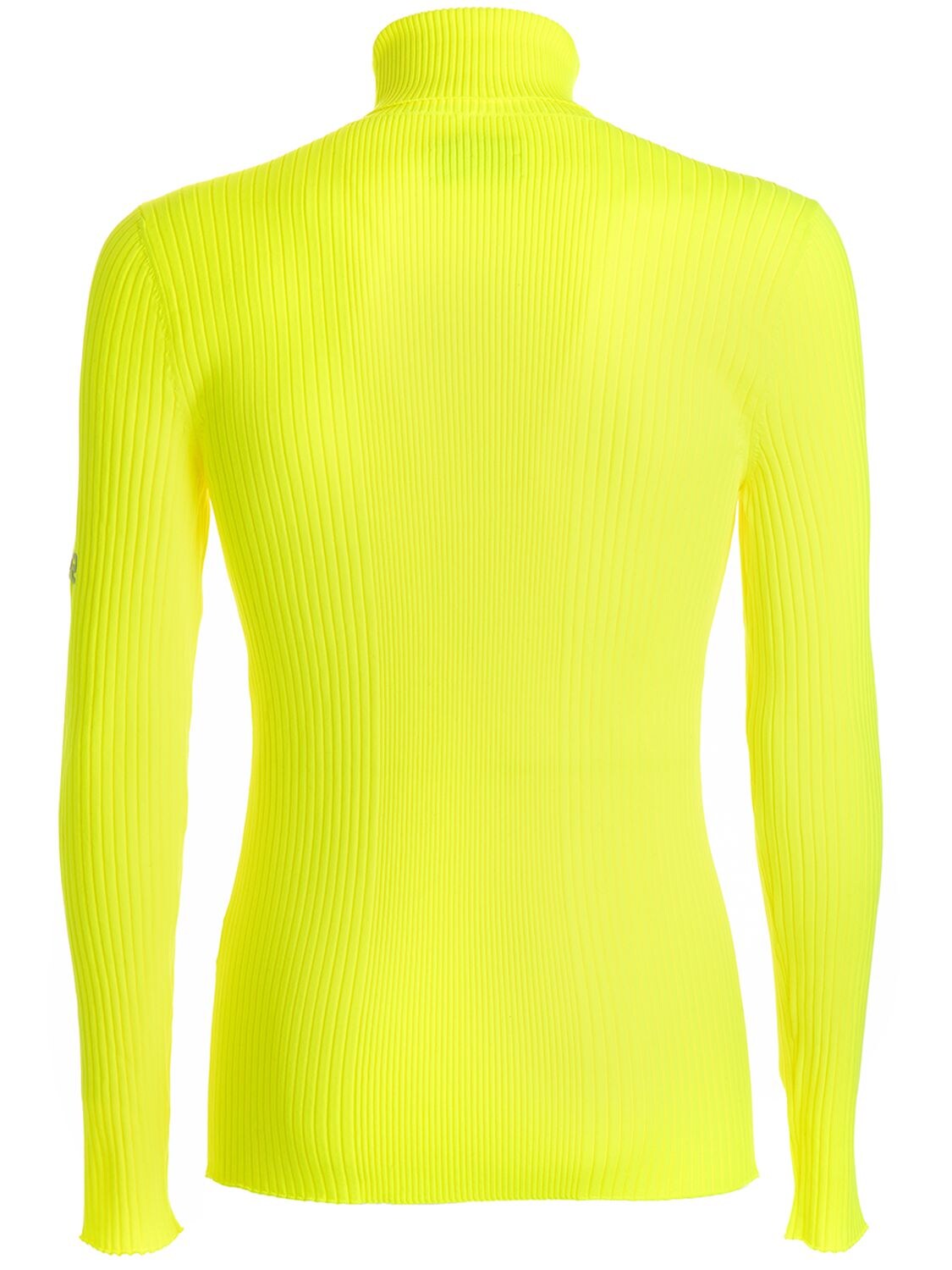 Shop Martine Rose Ribbed Nylon L/s T-shirt In Neon Yellow