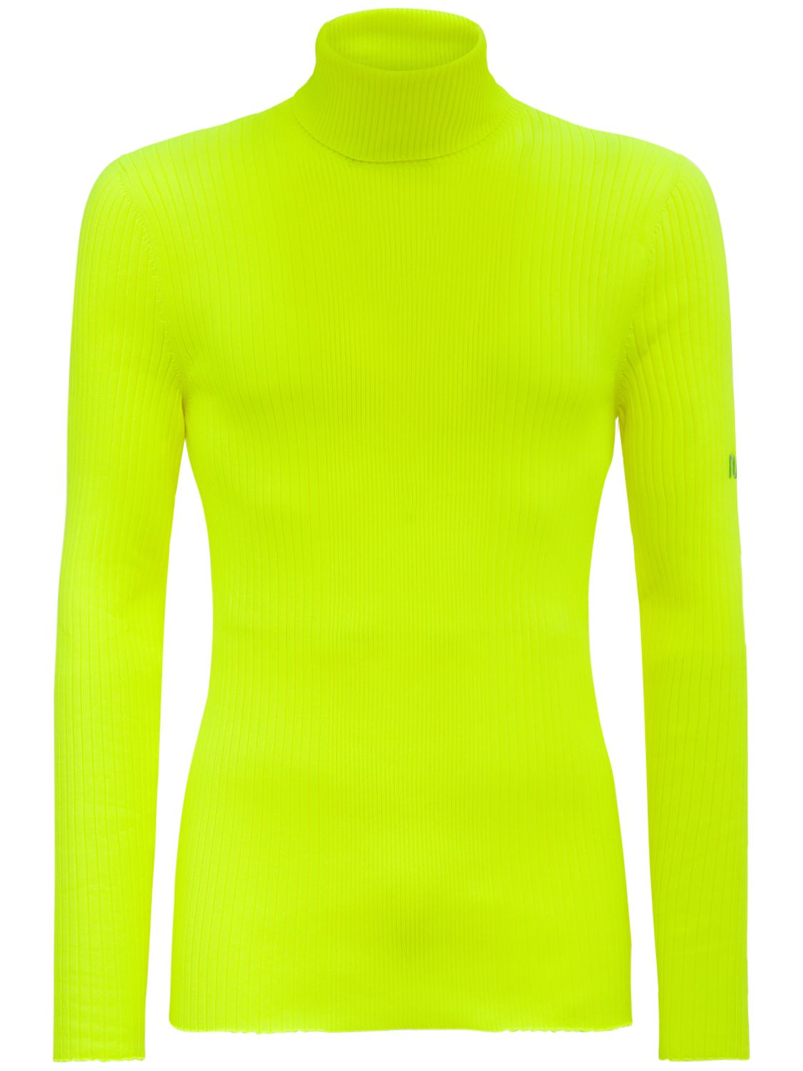 Langarm-shirt Aus Geripptem Nylon