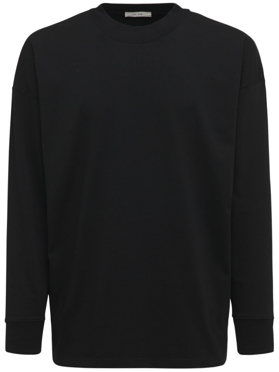 The Row Drago Cotton Jersey Sweatshirt In Black | ModeSens