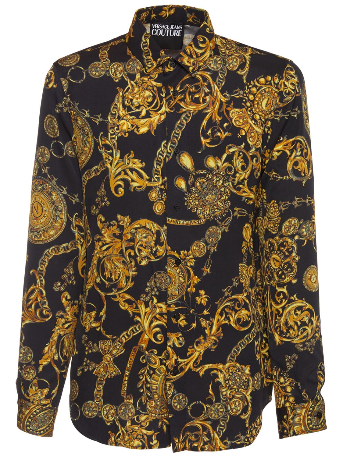 VERSACE JEANS COUTURE VISCOSE BAROQUE PRINT SHIRT,74IBQN007-RZG50