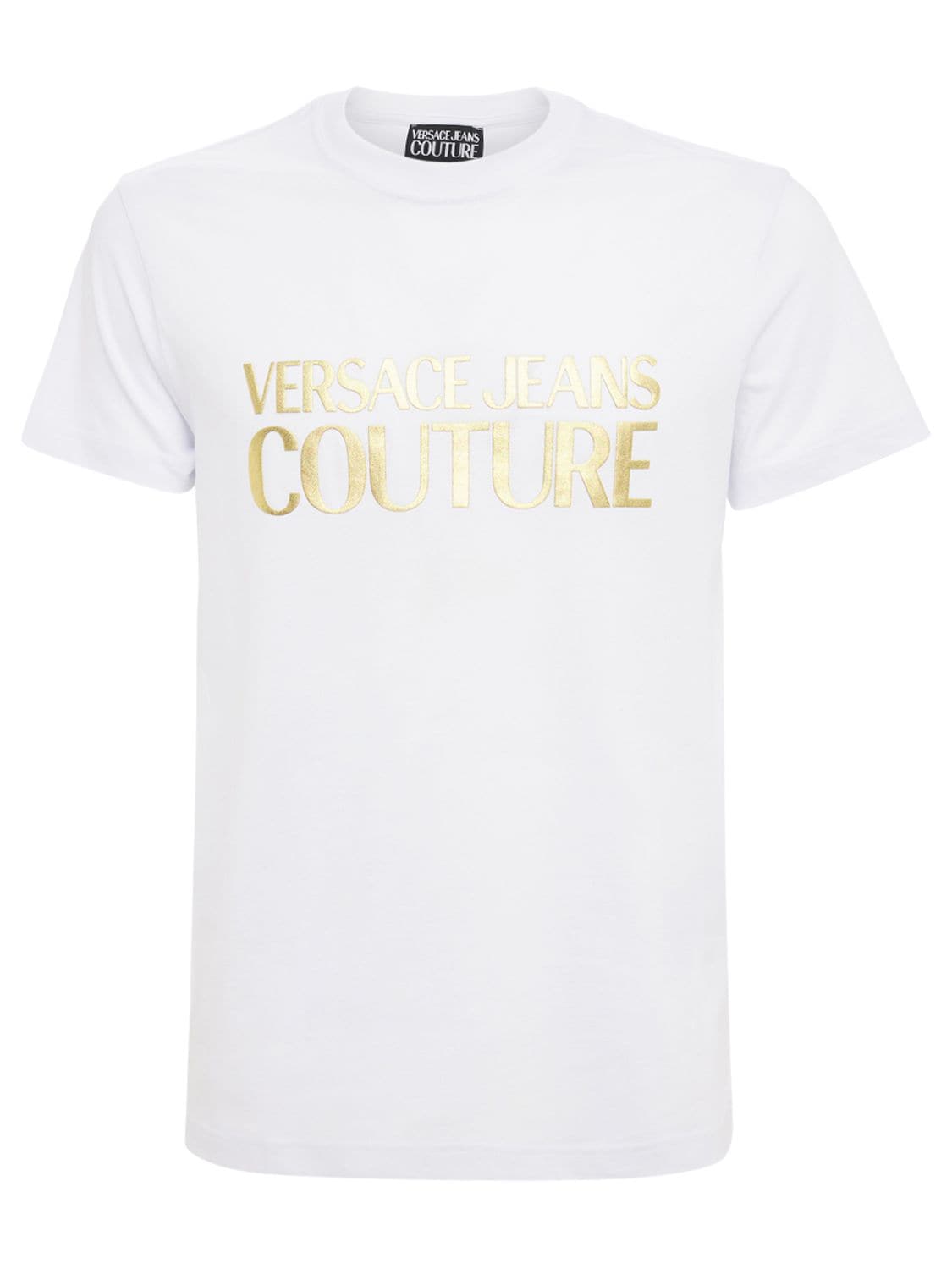 VERSACE JEANS COUTURE LOGO棉质T恤,74IBQN009-RZAZ0