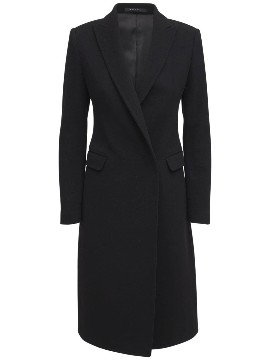 Tagliatore Zeudi Single Breast Wool & Cashmere Coat In Black