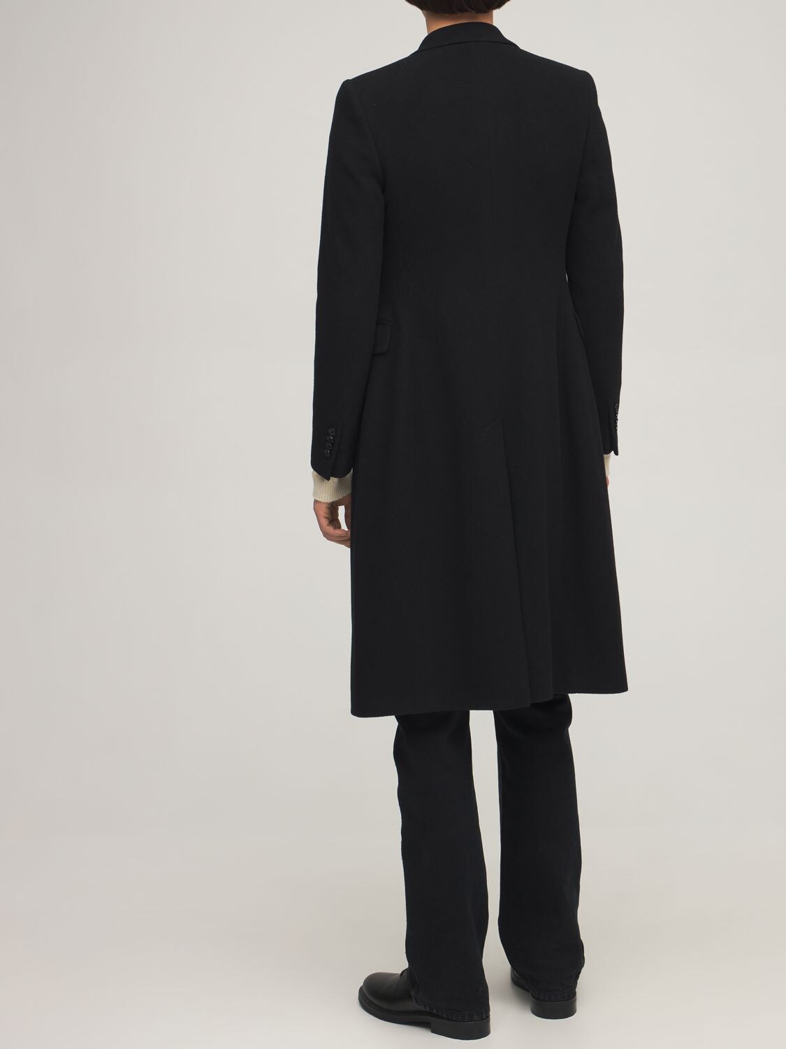 Tagliatore 0205 Zeudi Wool & Cashmere Single Breast Coat in Black Womens Clothing Coats Long coats and winter coats 
