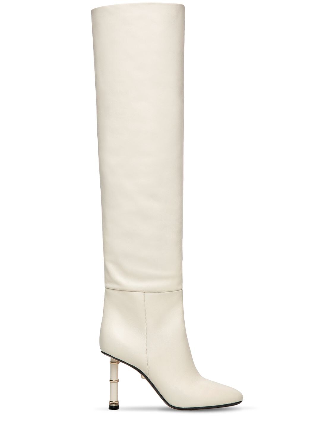 ivory over the knee boots