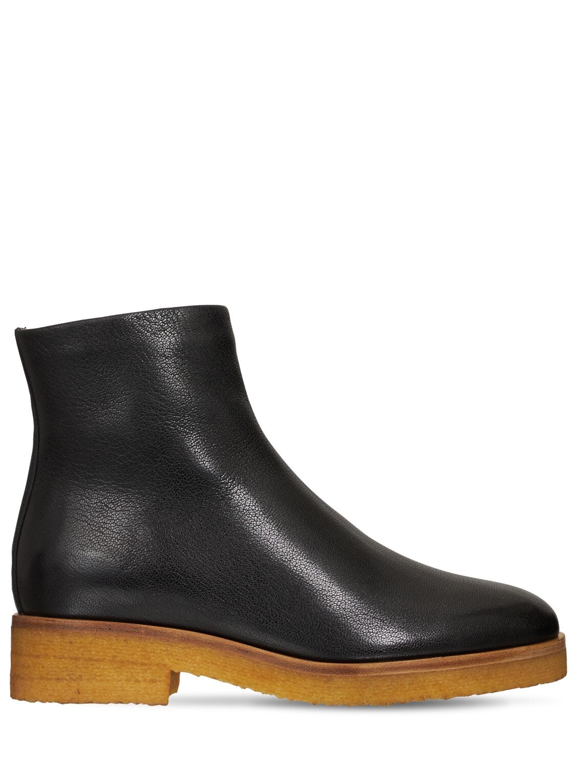 30mm Boris Grained Leather Ankle Boots