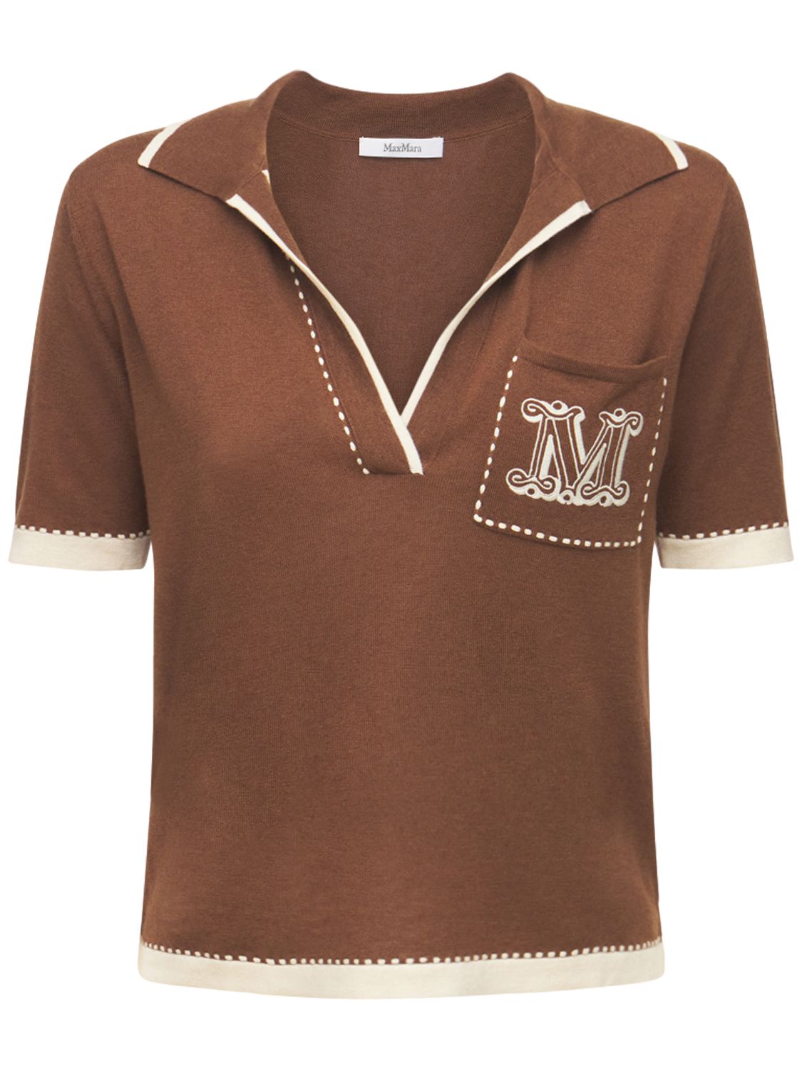Max Mara - Silk \u0026 cashmere knit polo w 