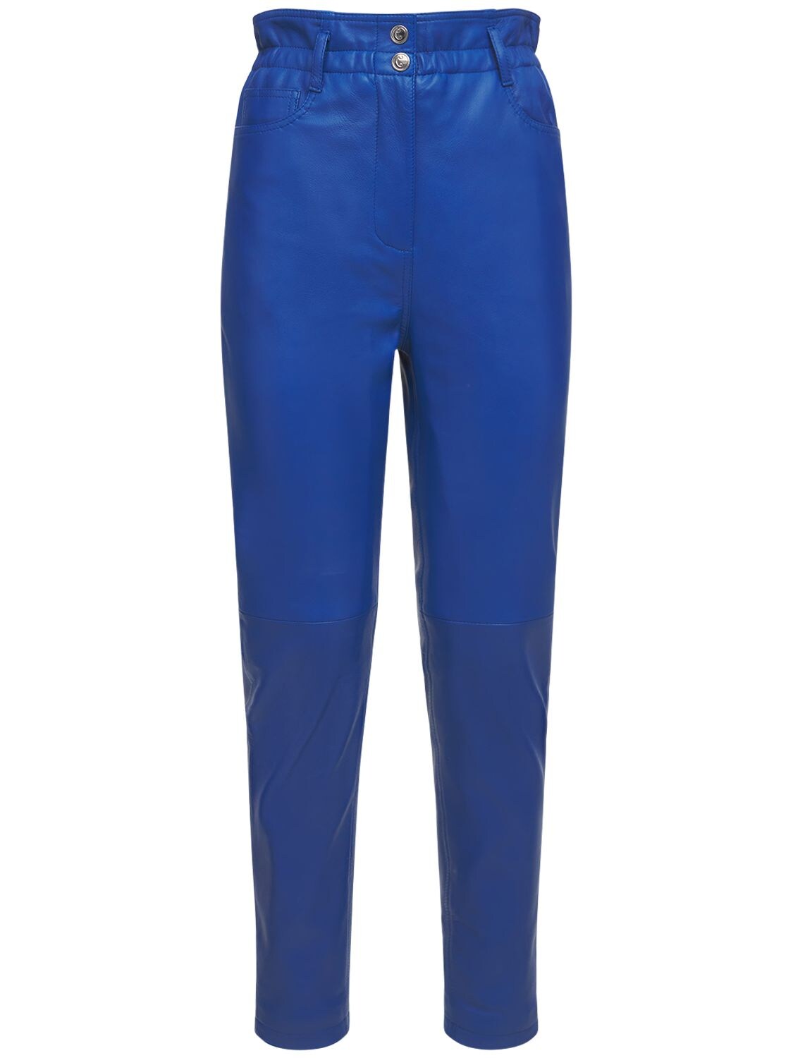 royal blue leather pants