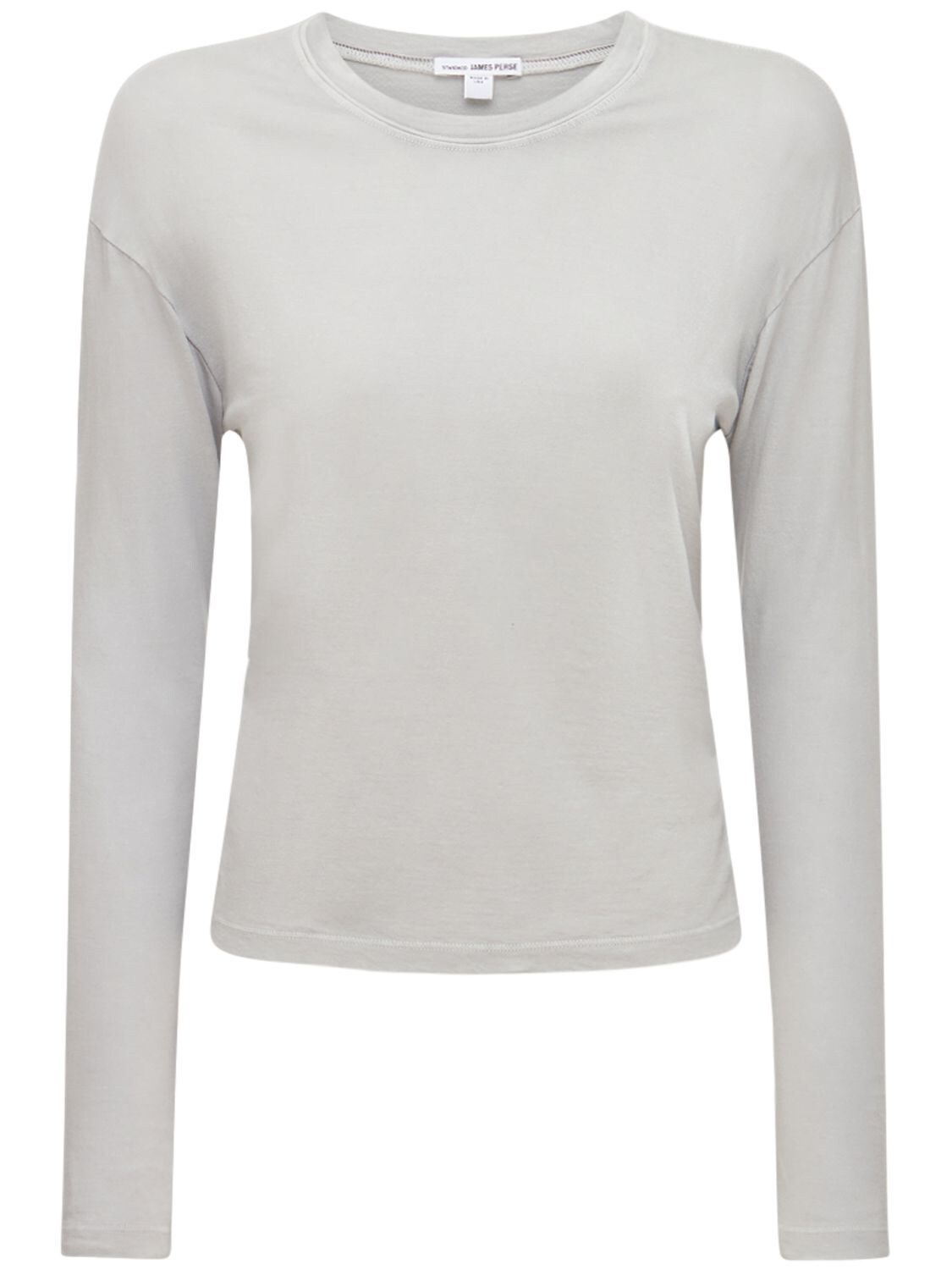 James Perse Boxy Light Cotton Jersey T-shirt In 그레이