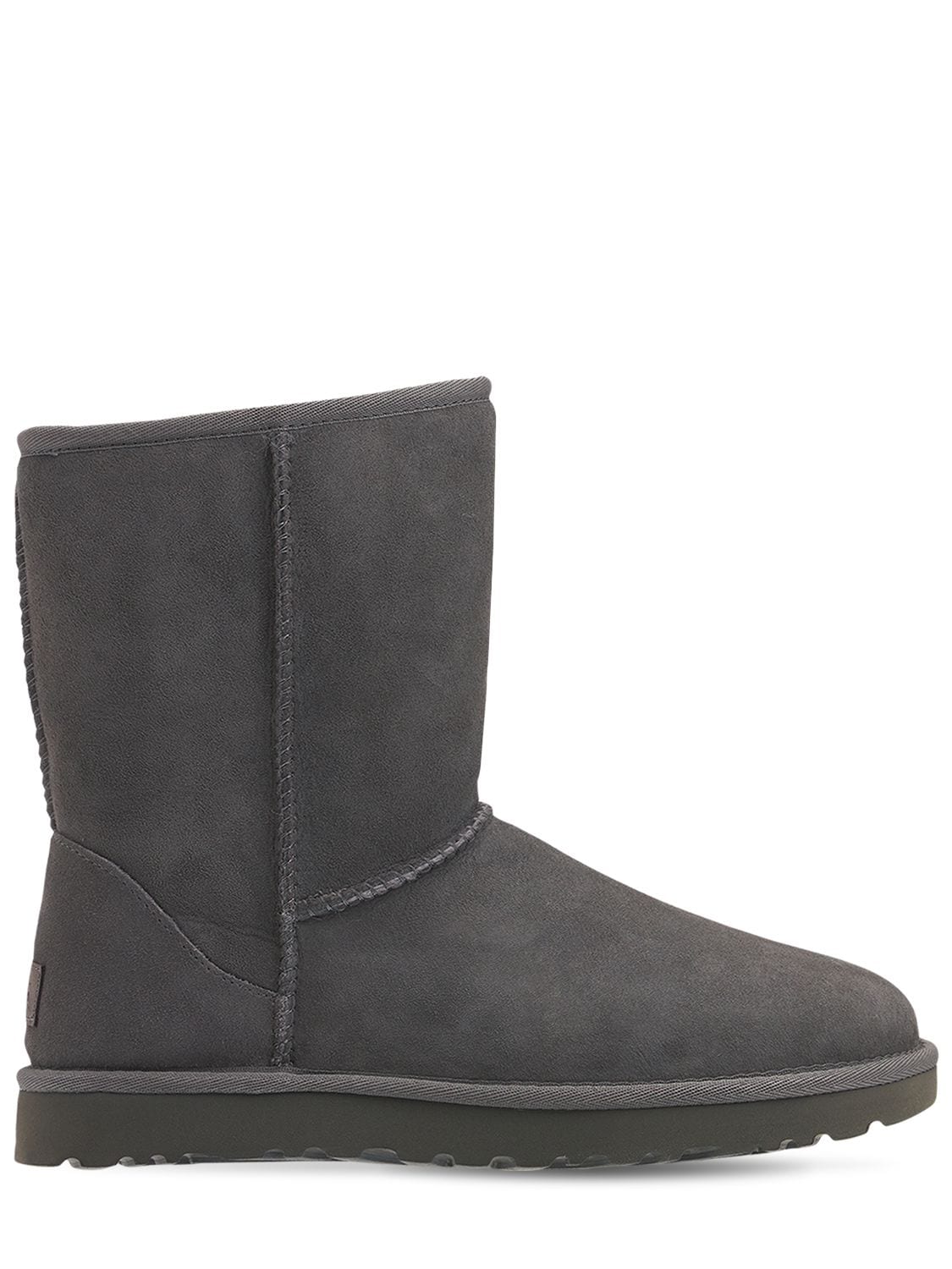 Ugg Classic Short I Low Heels Ankle Boots In Grey Suede | ModeSens